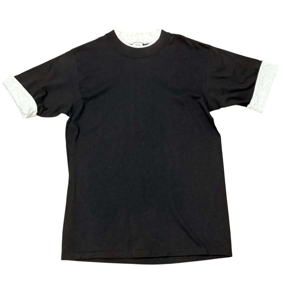 VTG Y2K Men’s Large Delta T Shirt Black & Heather Gray